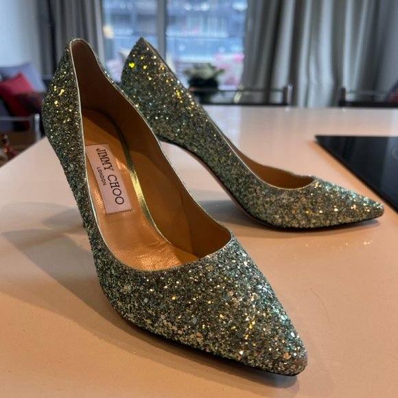 Jimmy Who? Jimmy Choo! Beautiful sparling high heels only worn a few times - Picture 1 of 6